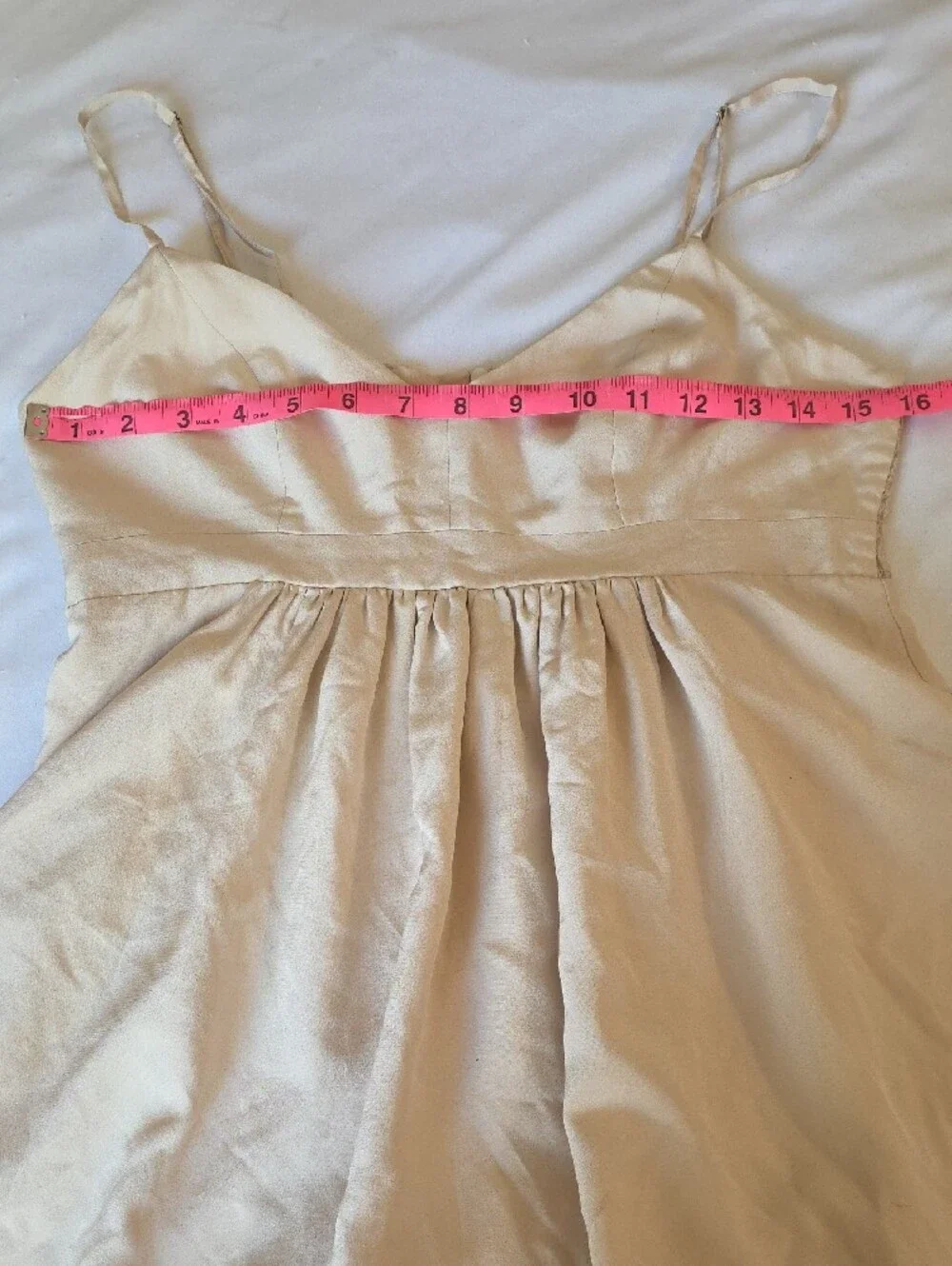 Amanda Uprichard Cream Spaghetti-Strap Maxi Dress